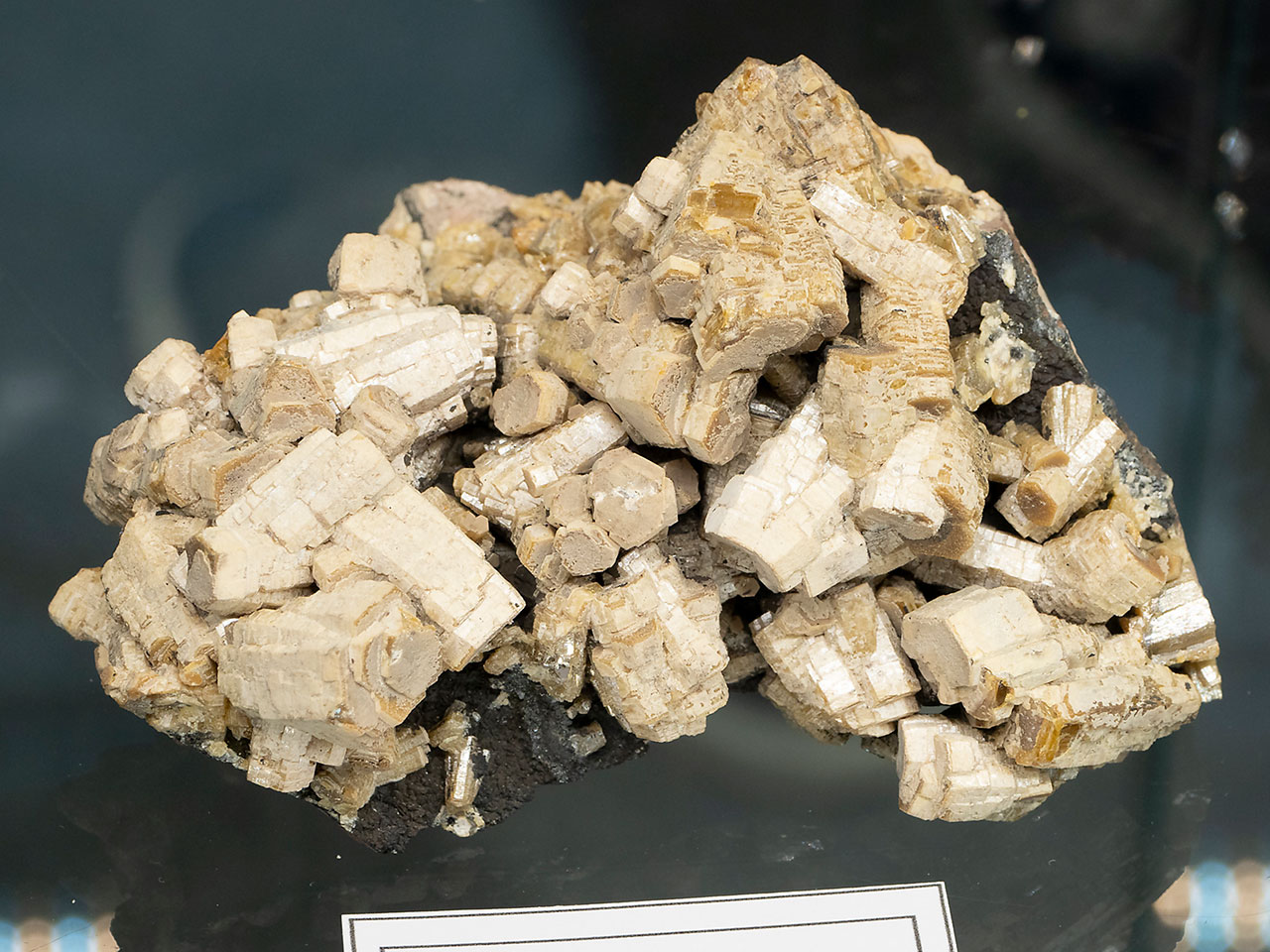 Pale brown arsenium vanadinite crystals from Touissit, Morocco