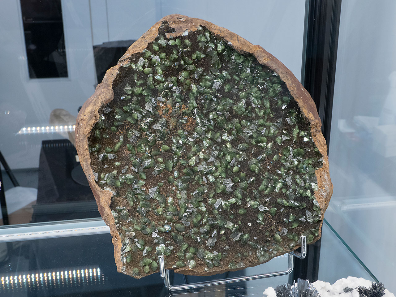 Green ludlamite crystals on matrix from Amazonia, Brazil