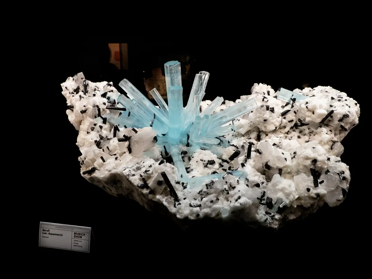 Huge aquamarine, feldspar and quartz cluster from Pakistan, which was nicknamed supernova.