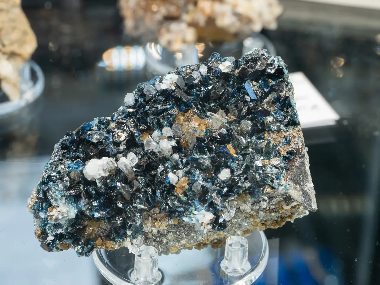 Lazulite crystals from Rapid Creek, Yukon, Canada.