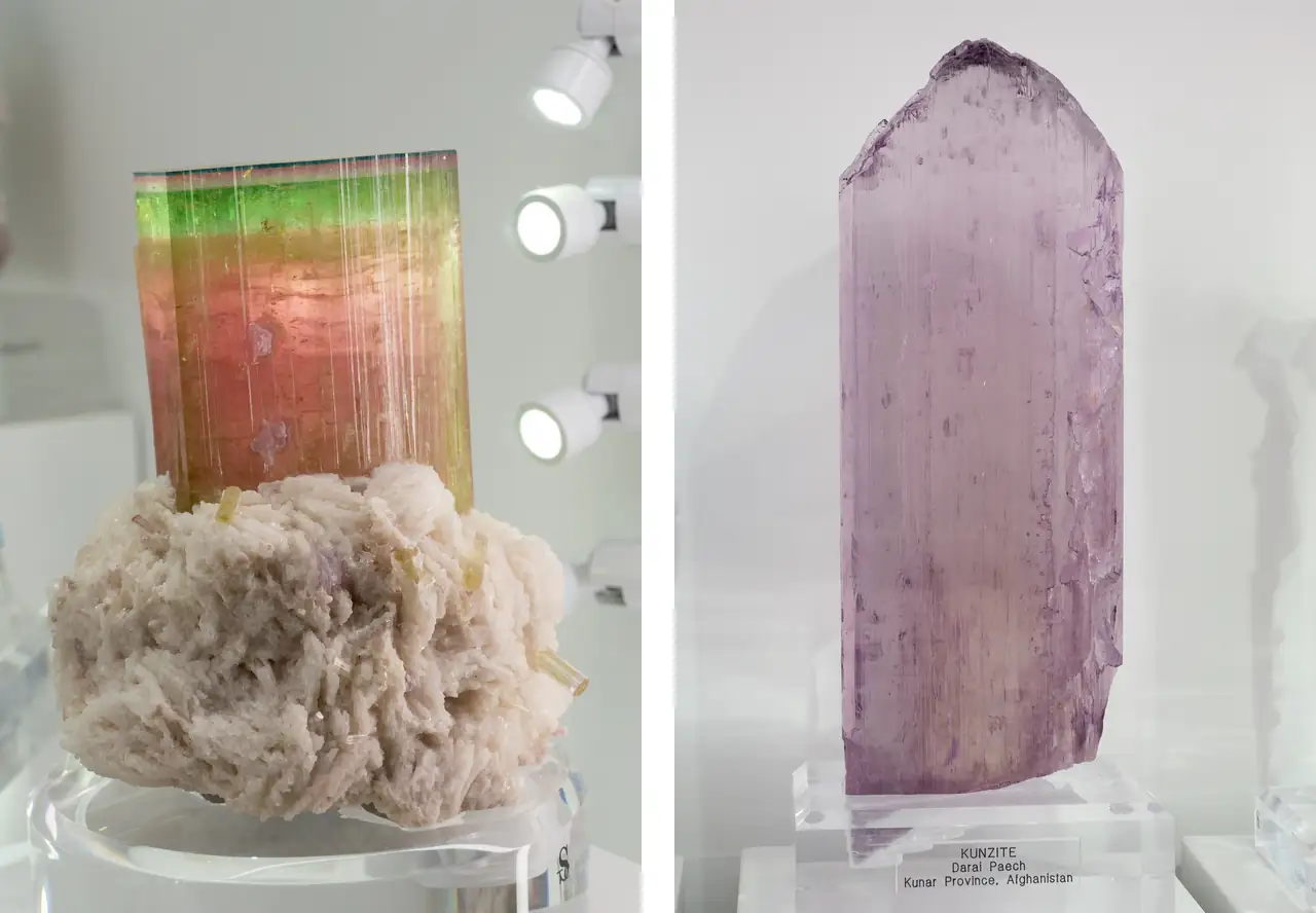 Tourmaline and kunzite crystals from Afghanistan