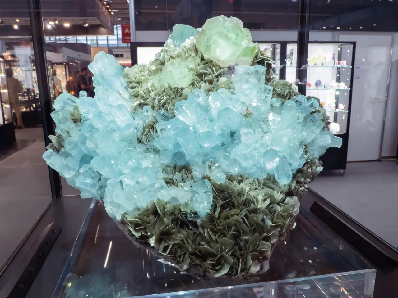 Crown of Chumar Bakhoor - large cluster of aquamarine, fluorite and muscovite from Sumayar Valley, Gilgit-Baltistan, Pakistan