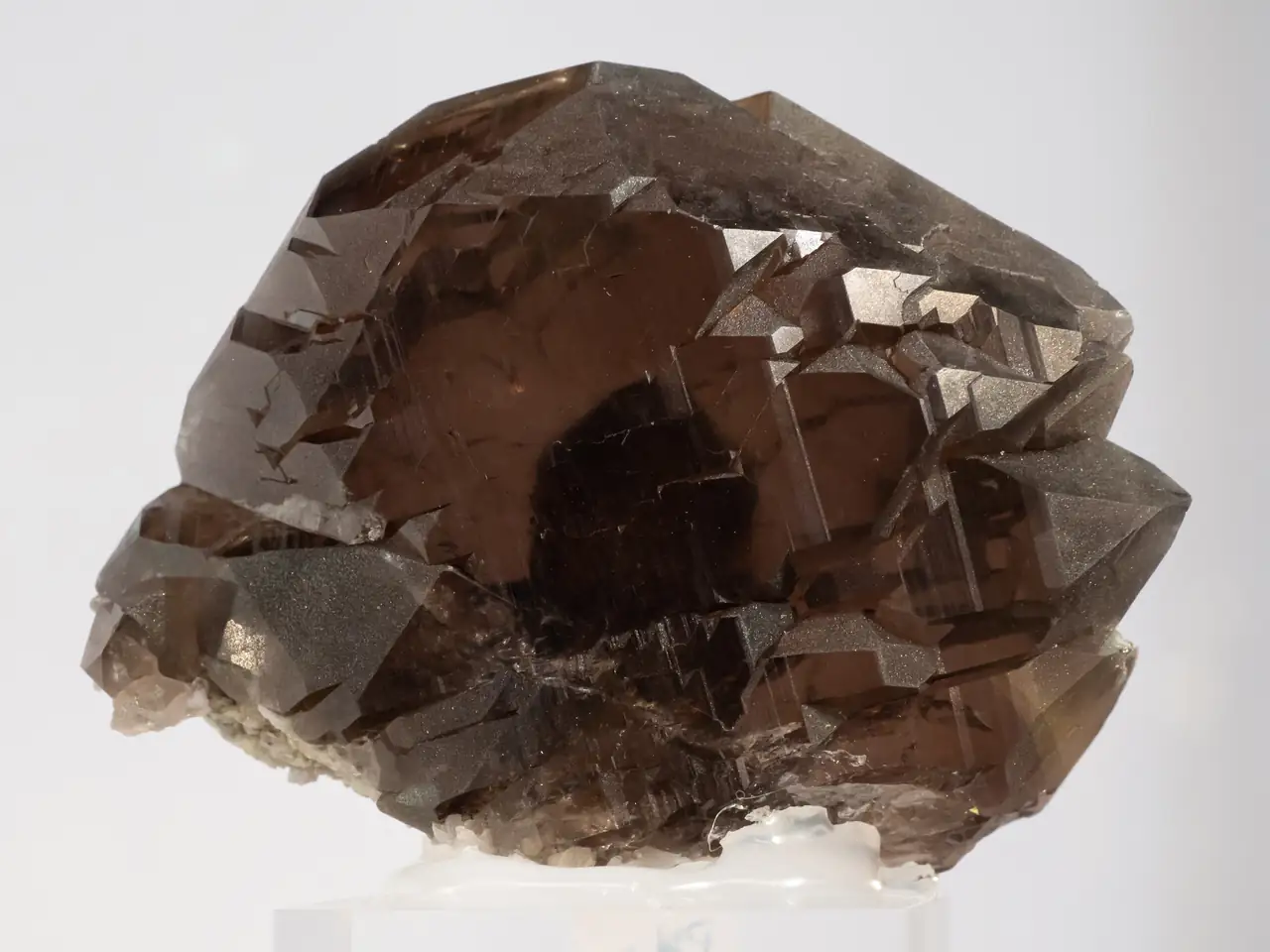 Dark smoky quartz gwindel from Aiguille de Taléfre, Chamonix, France