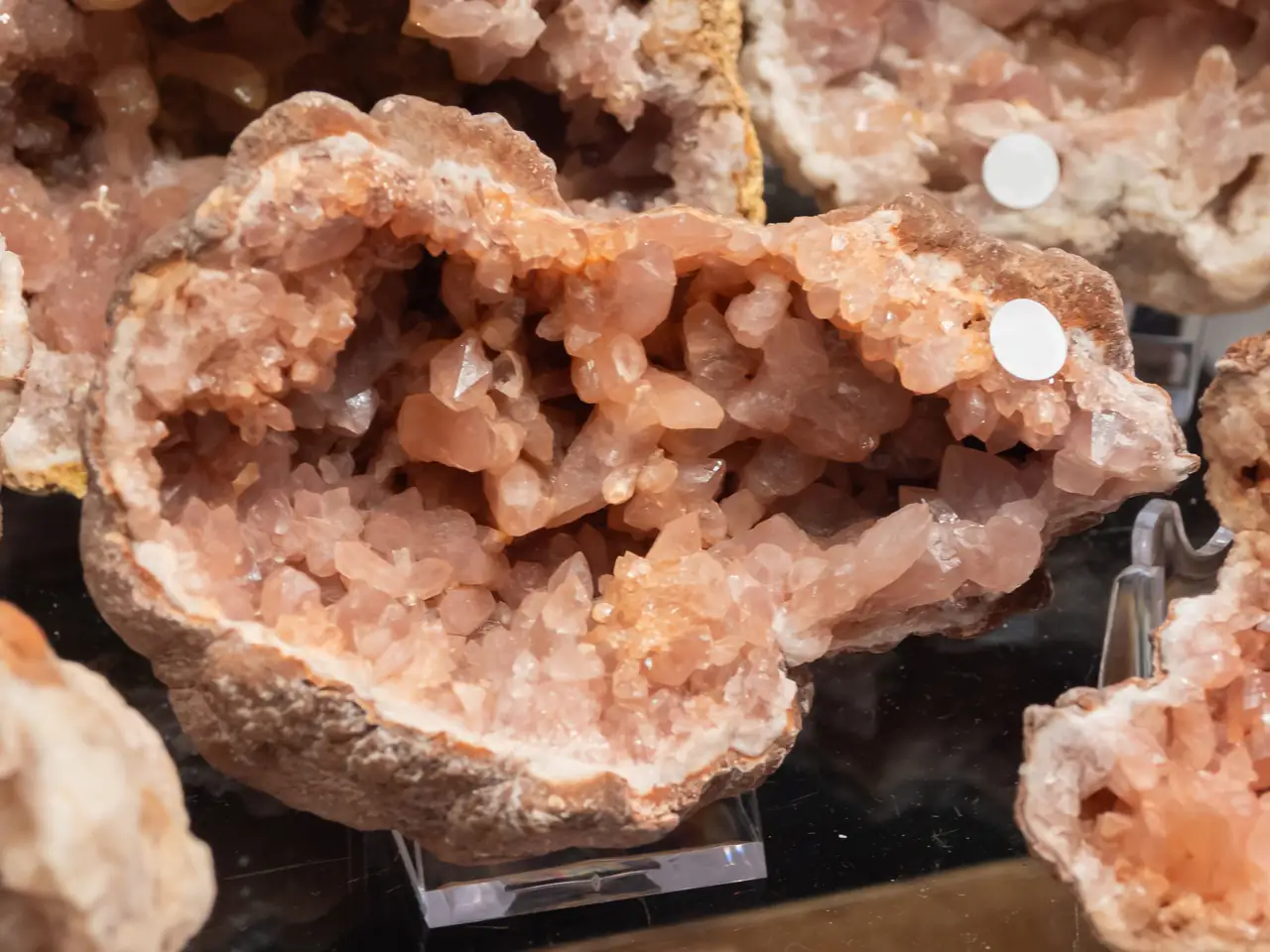 Pink amethyst geodes from Pehuenches, Argentina