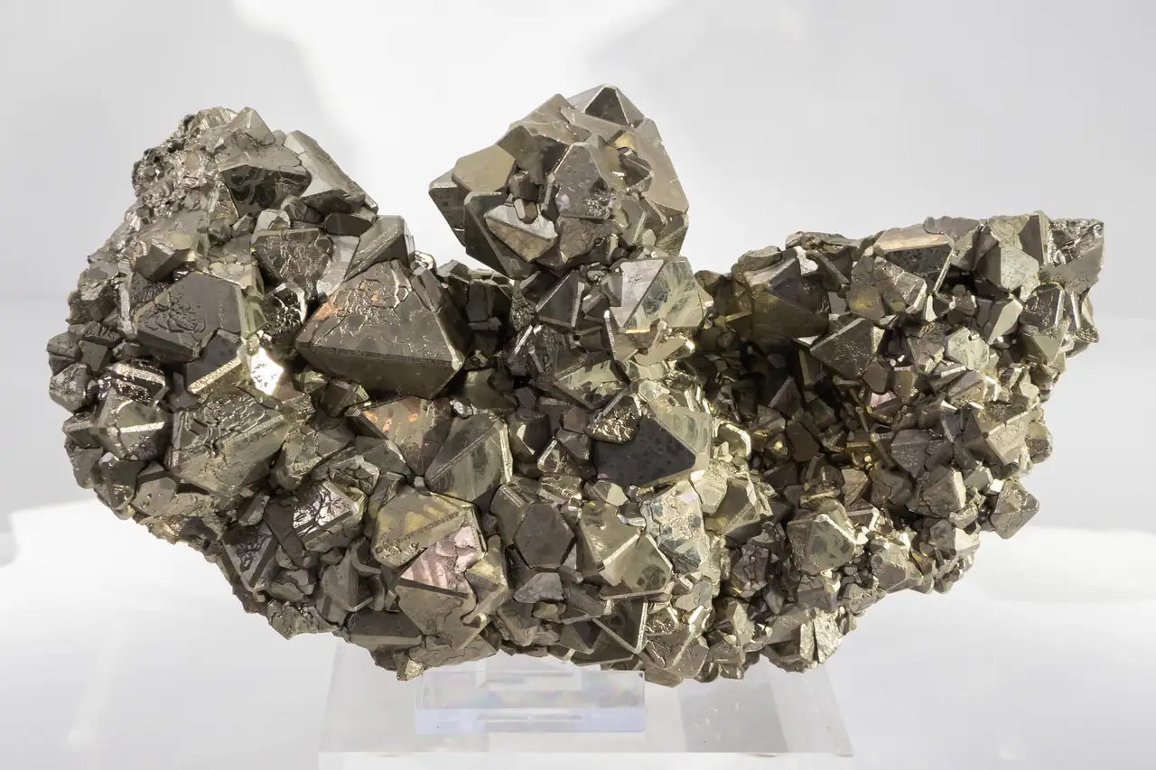 Octahedral pyrite from Huanzala, Peru