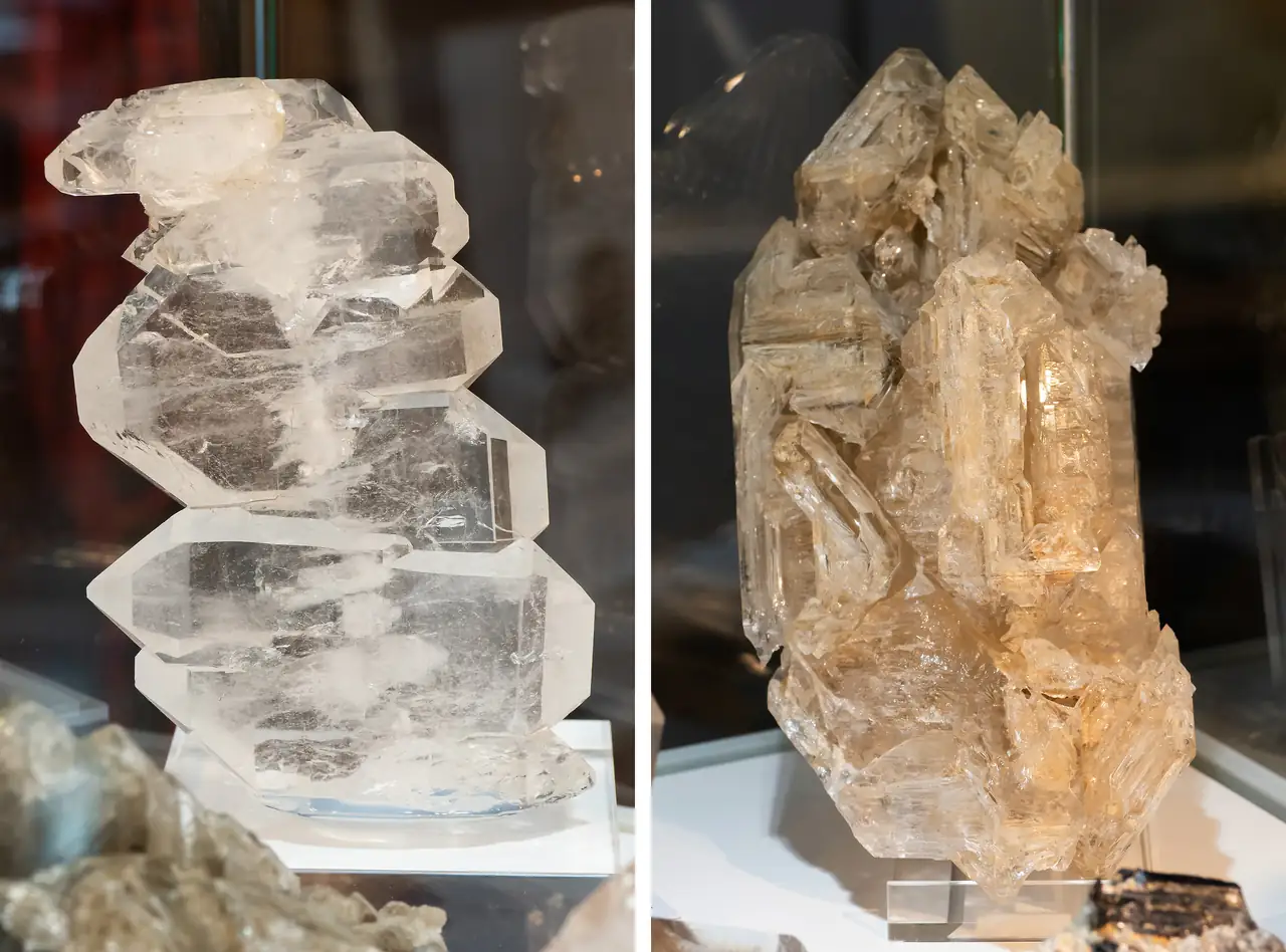 Faden and fenster quartz crystals from Switzerland