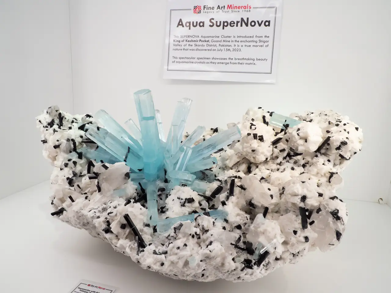 Famous Supernova aquamarine cluster from Shigar Valley, Skardu District, Pakistan