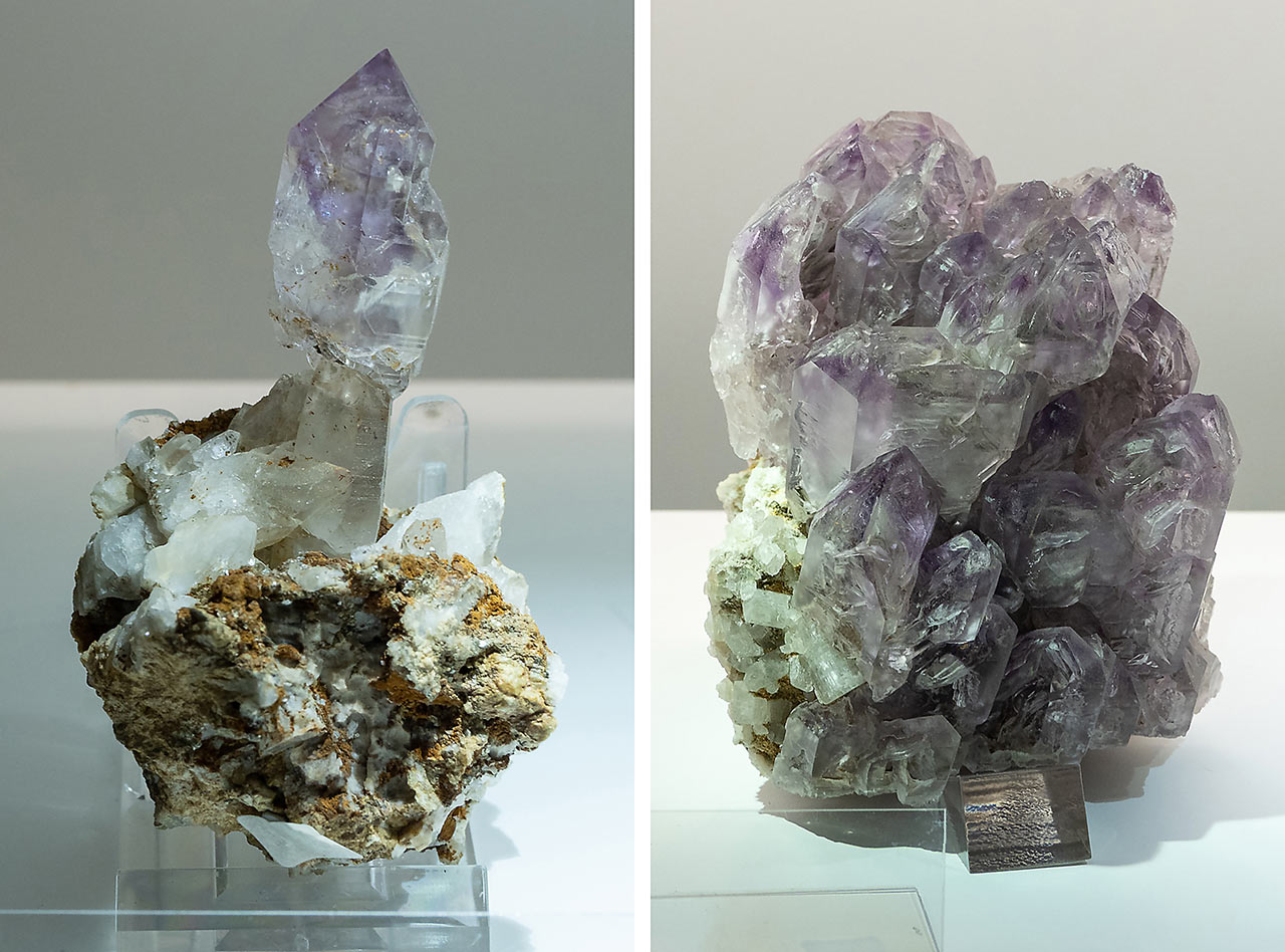 Amethyst crystals from the Zillertal Alps, Austria