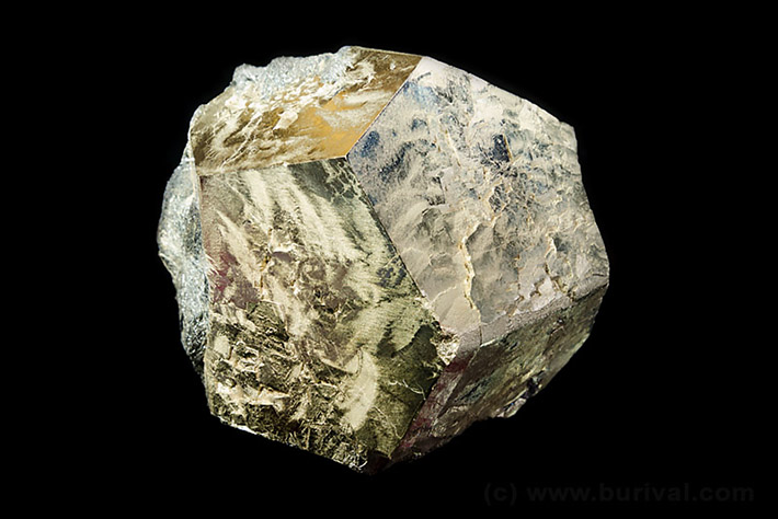 Pyrite pentagon dodecahedron crystal from Rio Marina, Elba, Italy