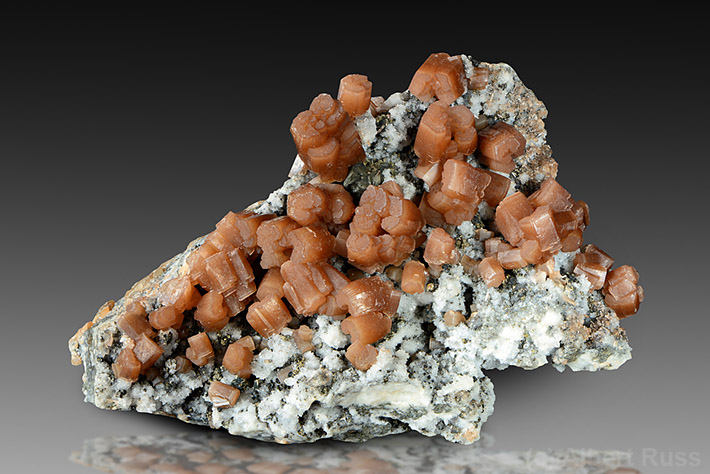 Crystals of brown pyromorphite from Bad Ems, Germany