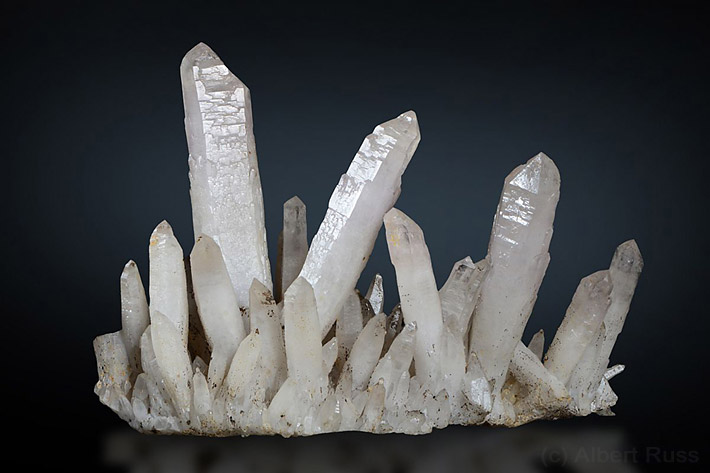 Cluster of white milky quartz crystals from Banska Stiavnica in Slovakia