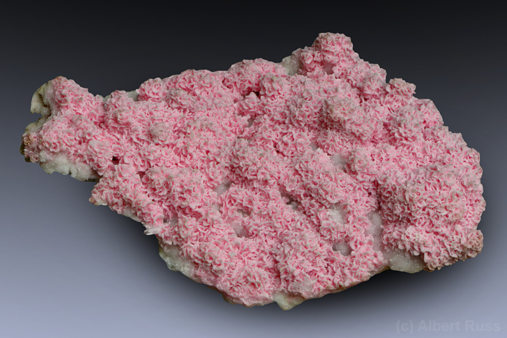 Pink rhodochrosite crystals from Romania
