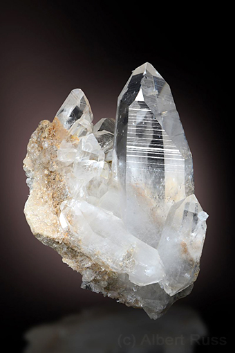Crystal of clear quartz from Gilgit in Pakistan