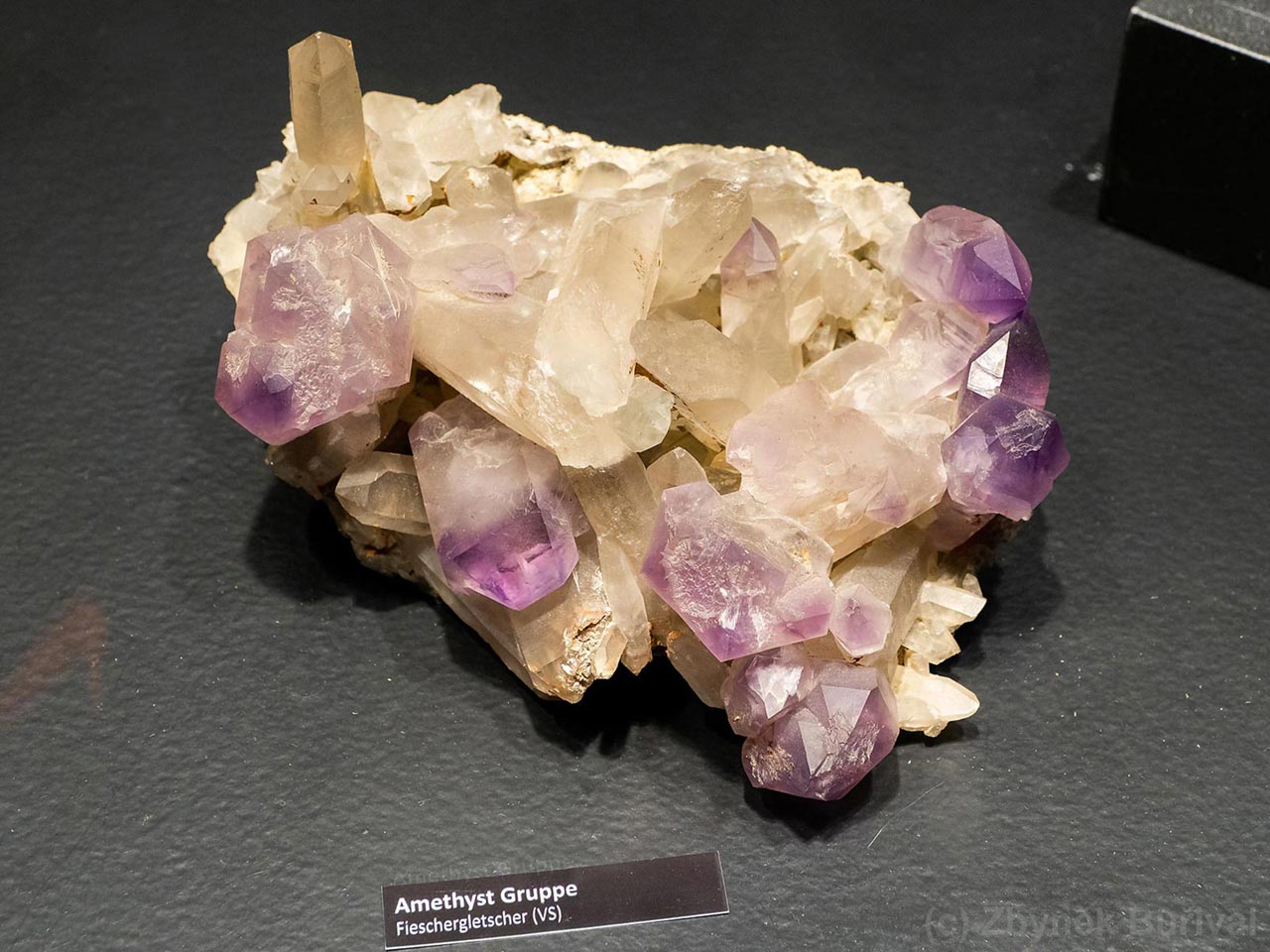 Alpine amethyst crystals from Fieschergletscher, Switzerland