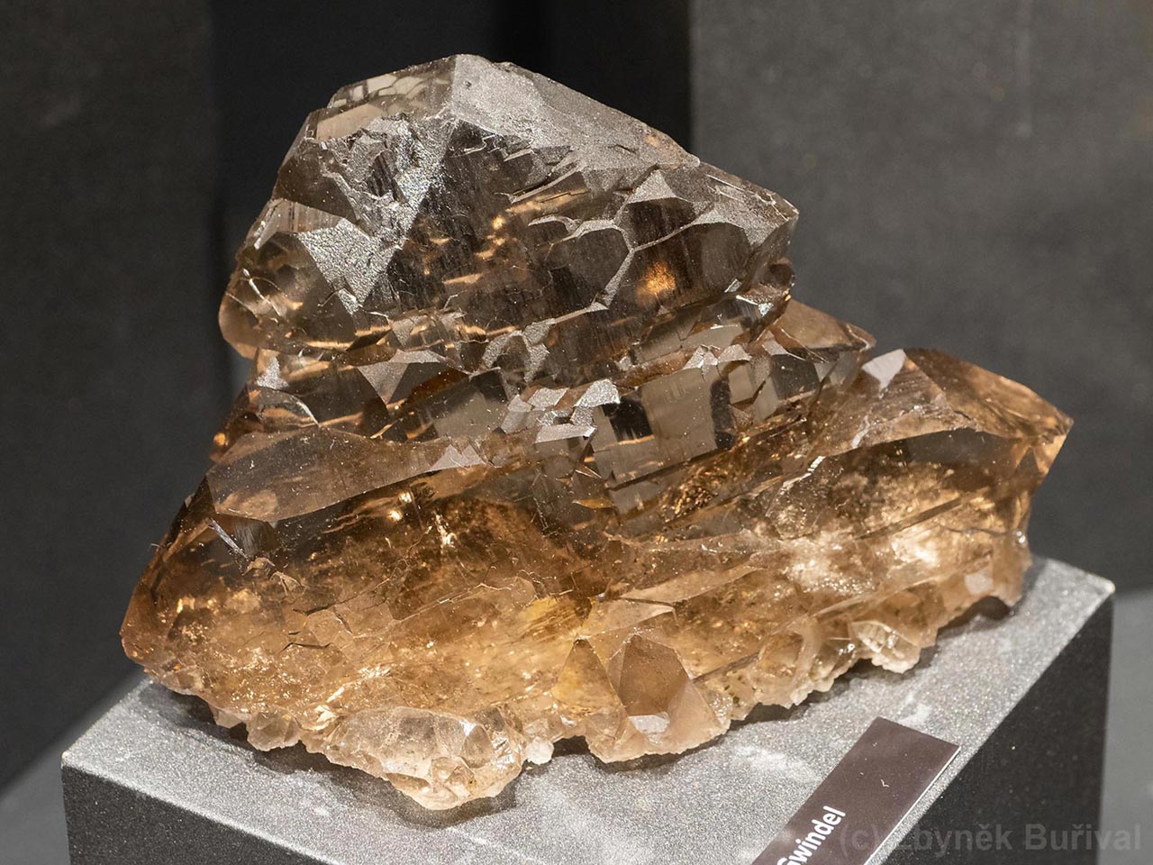 gemmy smoky quartz gwindel from Fedenstock, Switzerland