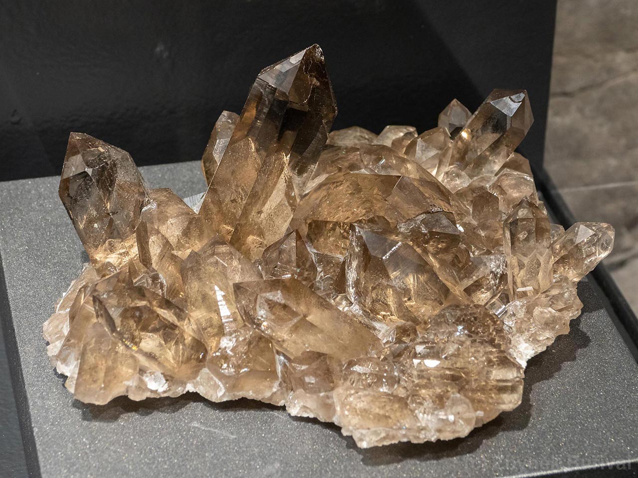 smoky quartz cluster from Göscheneralp, Switzerland