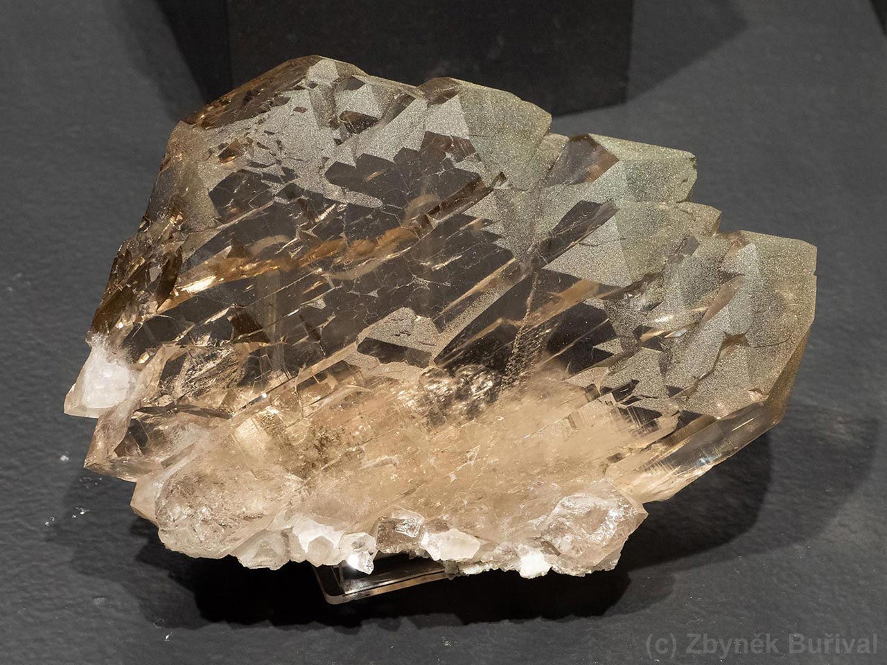 smoky quartz gwindel with chlorite from Furka Pass, Switzerland