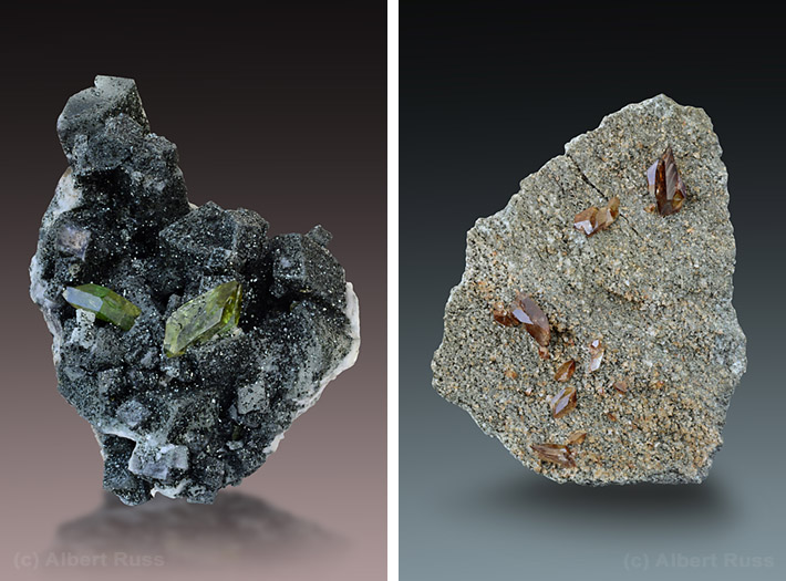 Titanite crystals from Alpine type veins in Austria