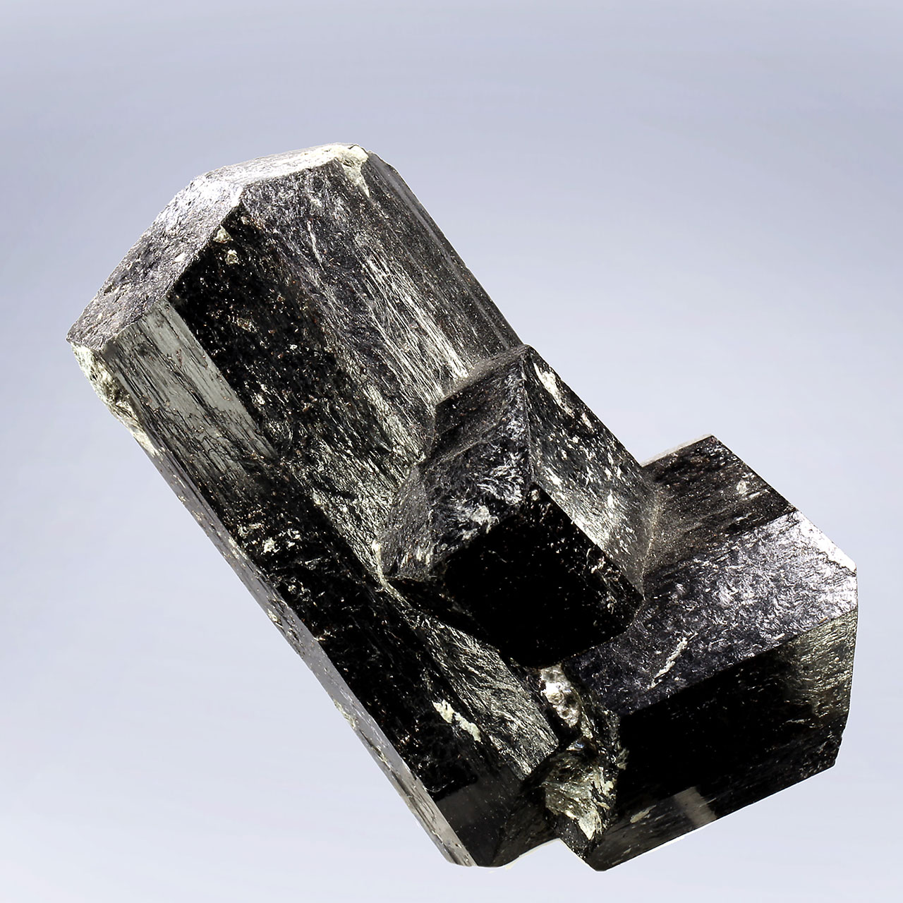Dark dravite crystal from Serra Branca, Rio Grande do Norte, Brazil.