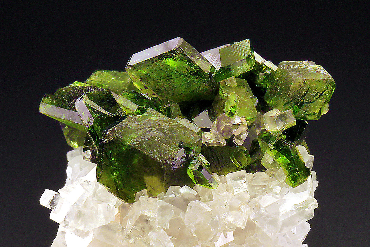 Bright green uvite crystals from Brumado, Bahia, Brazil.
