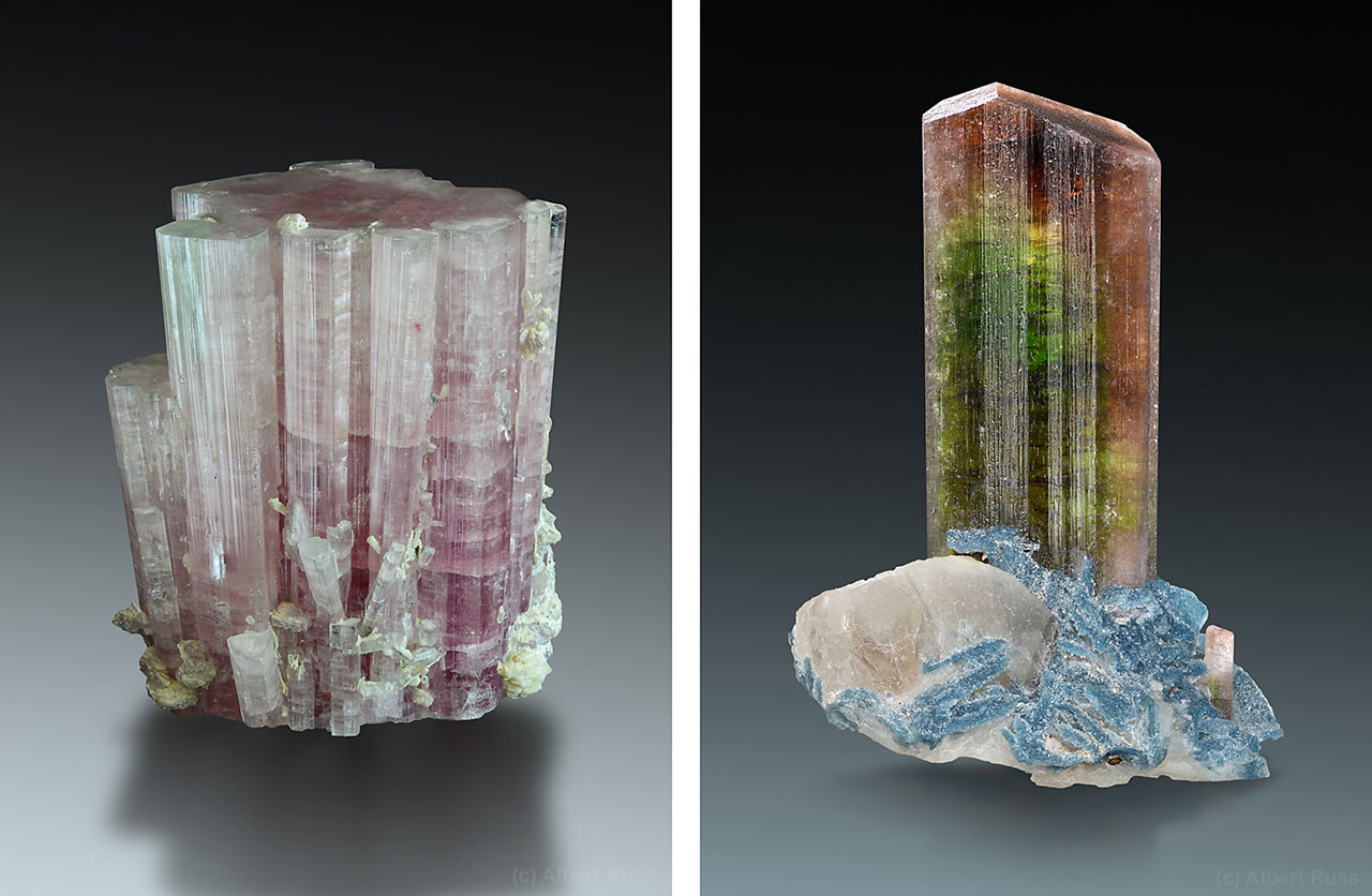 Colorful lithium tourmalines from Afghanistan
