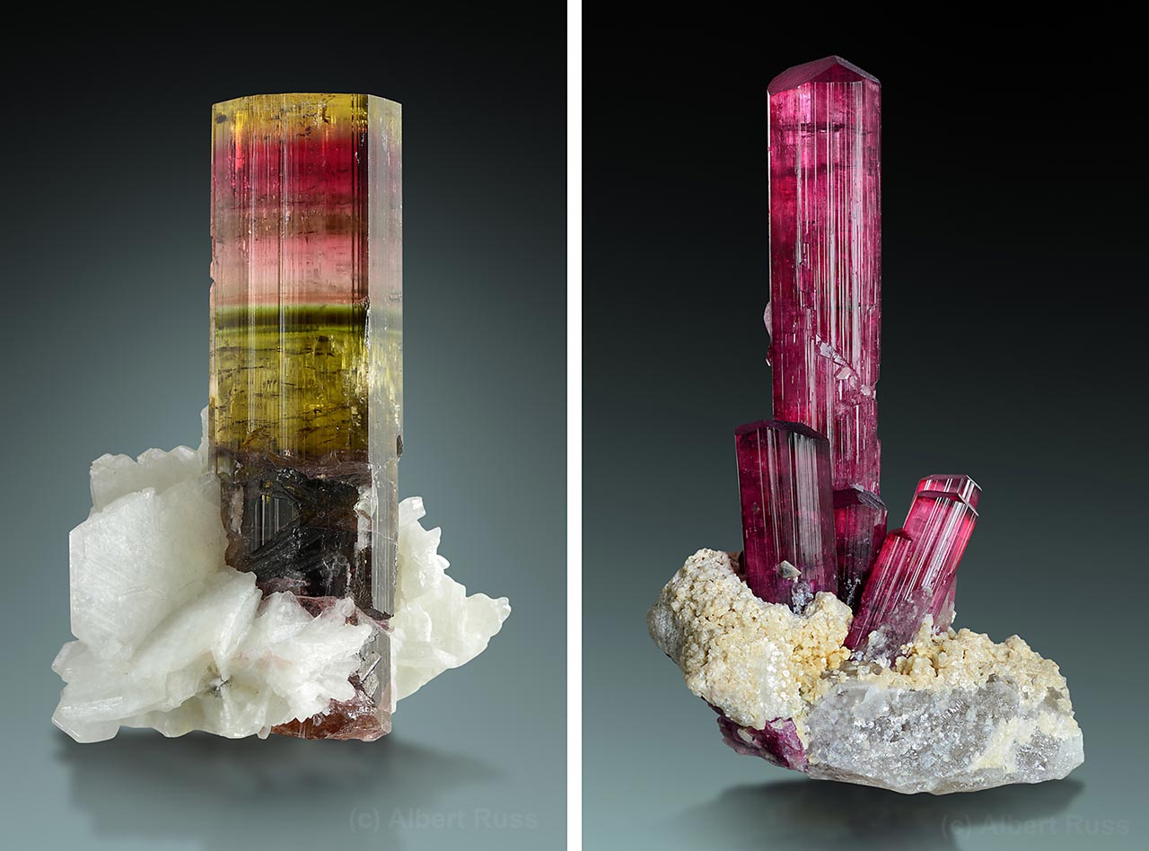 Lithium rich colorful tourmaline crystals from Sahatany Valley, Madagascar