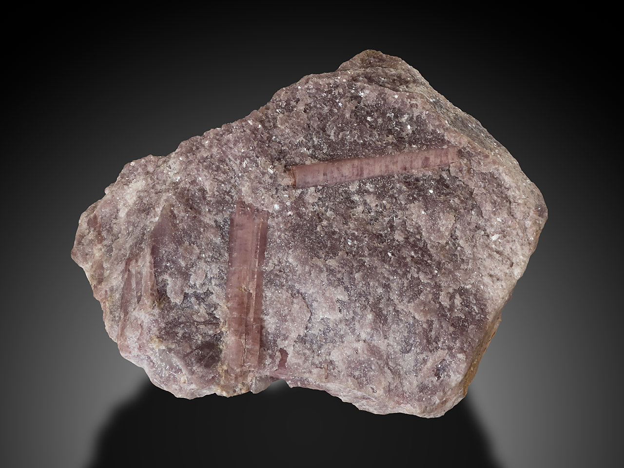 Rare pink rossmanite tourmaline in fine grained lepidolite from type locality Rožná, Czech Republic