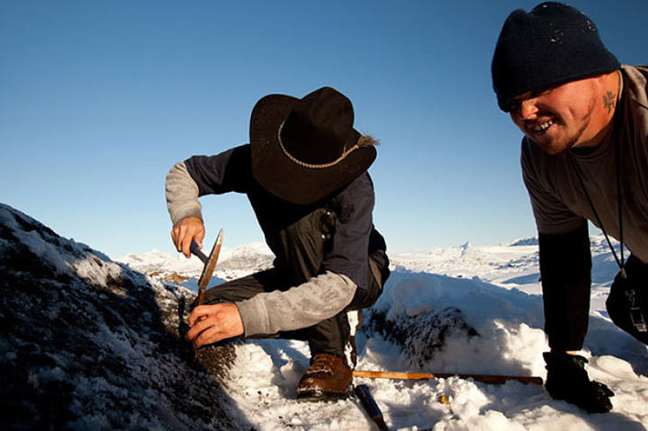 sampling rubies in the Ice Cold Gold show