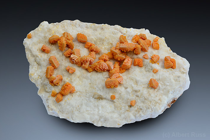 Yellow wulfenite crystals from Mežica, Slovenia