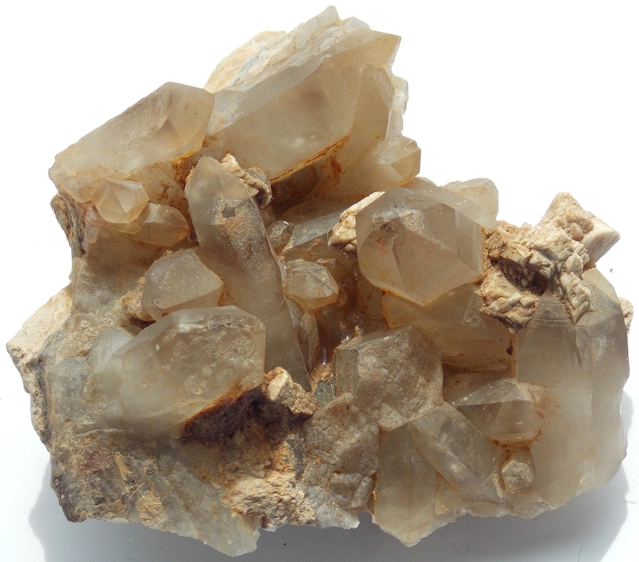 Quartz (var. Rock Crystal), Albite