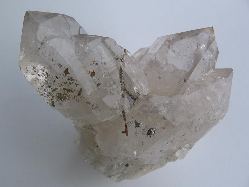 Quartz (var. Rock Crystal), Anatase, Brookite