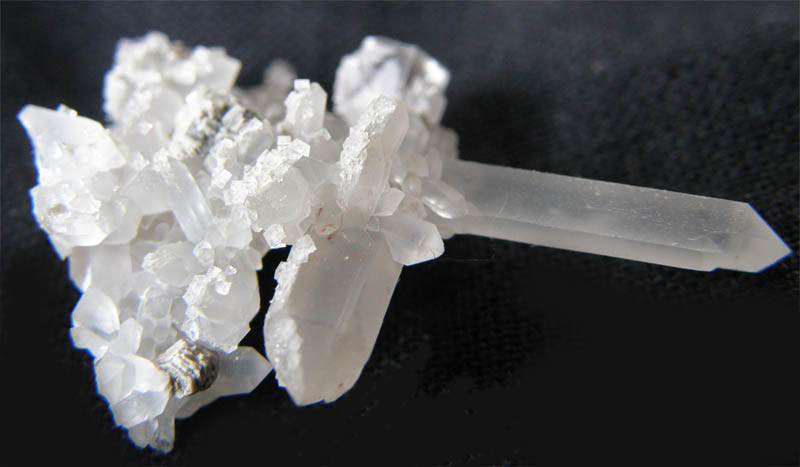 Fluorite, Quartz (var. Rock Crystal)