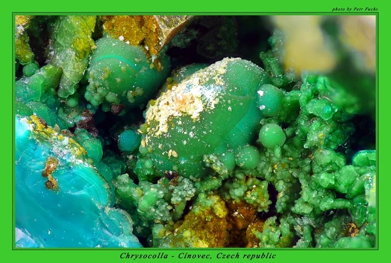 Mineral photo of Chrysocolla from locality Cínovec, Czech Republic