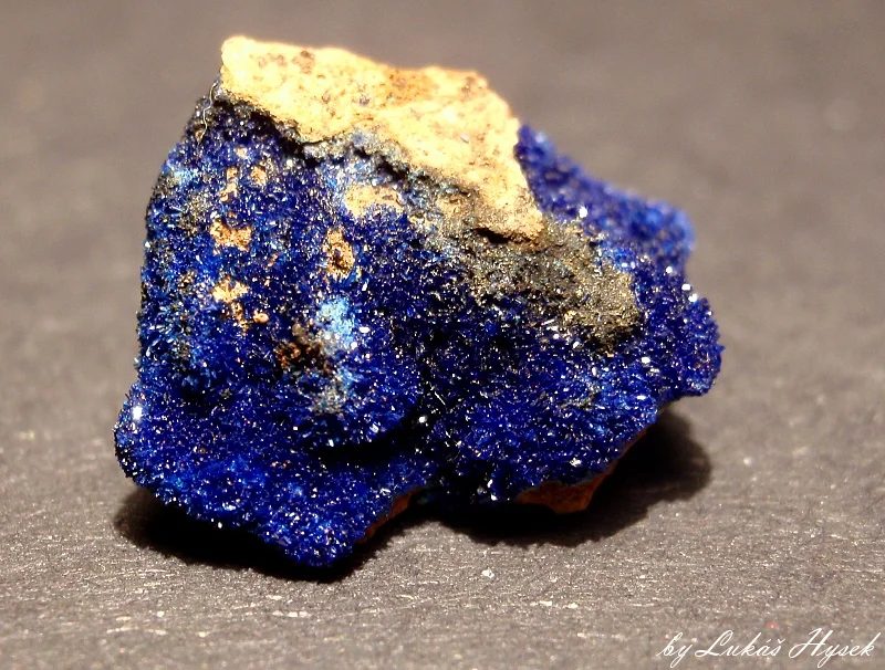 Mineral photo of Azurite from locality Borovec, Czech Republic