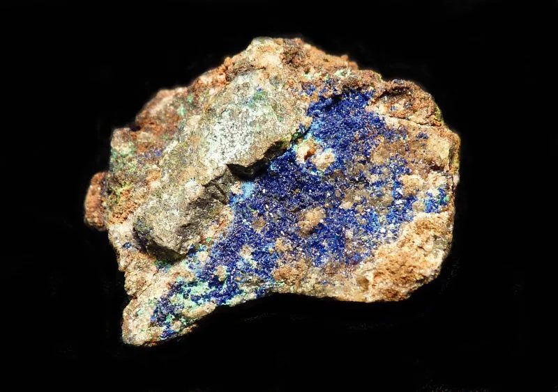 Mineral photo of Azurite from locality Borovec, Czech Republic