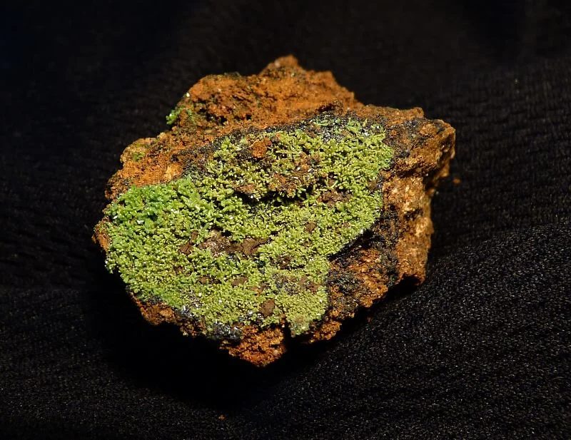 Mineral photo of Pyromorphite from locality Zlaté Hory, Czech Republic