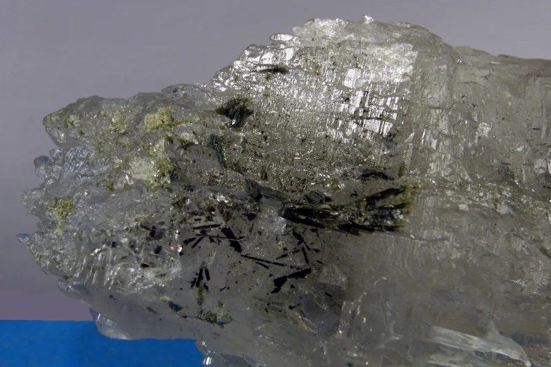 Mineral photo of Epidote, Quartz (var. smoky) from locality Wedretta di Sissone, Italy
