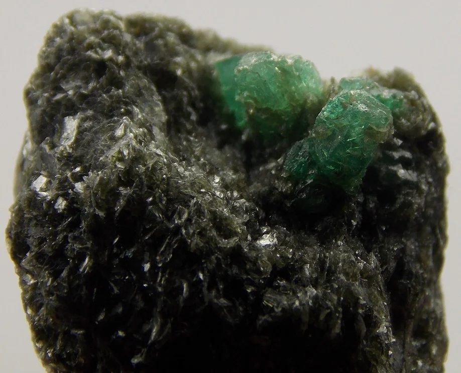 Mineral photo of Beryl (var. emerald) from locality Habachtal, Austria