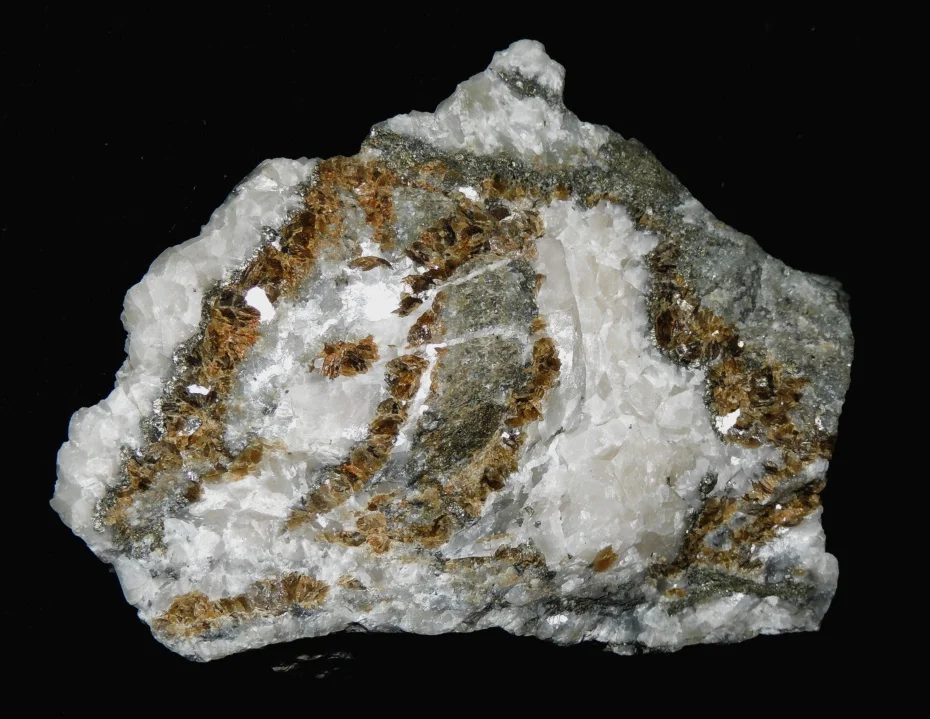 Mineral photo of Calcite, Siderite from locality Kutná Hora, Czech Republic