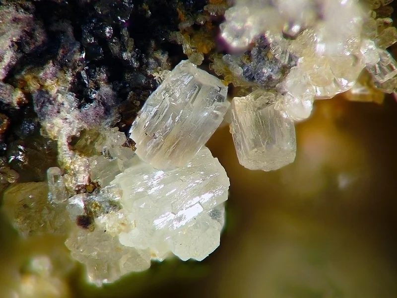 Mineral photo of Fluorapatite (var. staffelite) from locality Valeč, Czech Republic