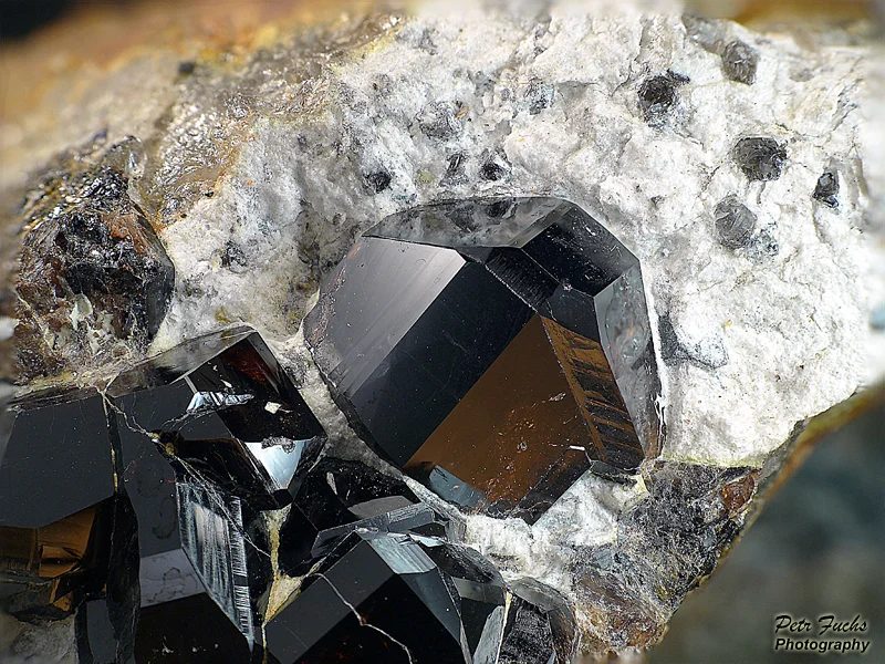 Mineral photo of Cassiterite from locality Krupka, Czech Republic