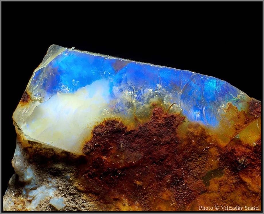 Mineral photo of Opal (var. precious) from locality Dubník, Slovakia