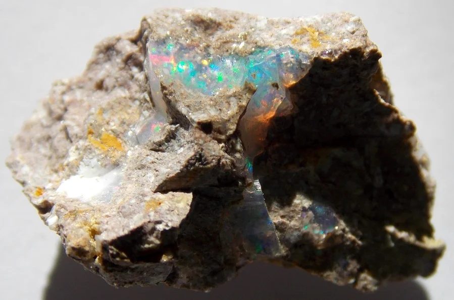 Mineral photo of Opal (var. precious) from locality Dubník, Slovakia