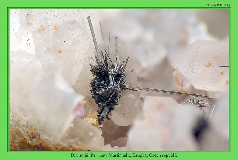 Mineral photo of Bismuthinite from locality Krupka, Czech Republic