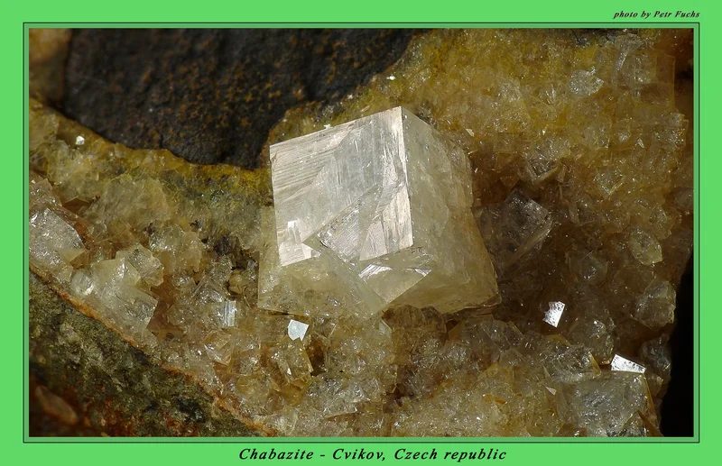 Mineral photo of Chabazite-(Ca) from locality Cvikov, Czech Republic
