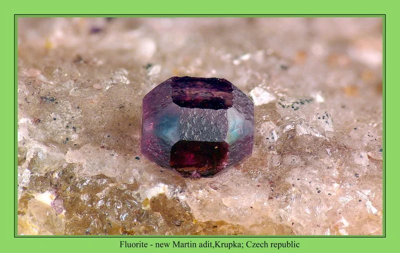 Mineral photo of Fluorite from locality Krupka, Czech Republic