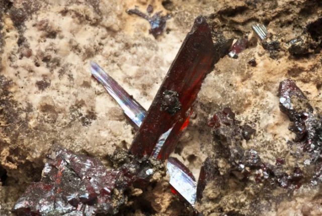 Mineral photo of Proustite from locality Jáchymov, Czech Republic