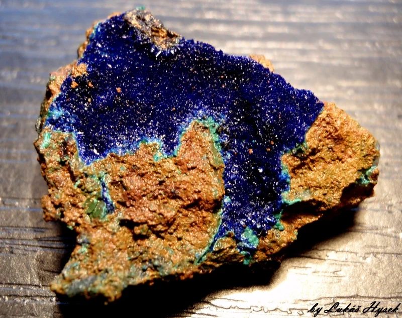 Mineral photo of Azurite from locality Borovec, Czech Republic