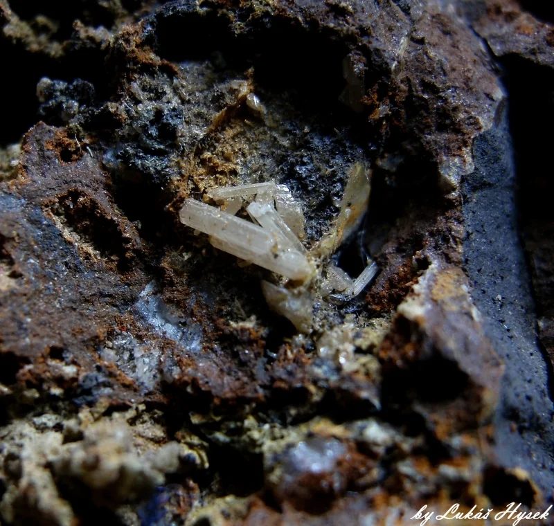 Mineral photo of Cerussite from locality Nové Ves u Rýmařova, Czech Republic