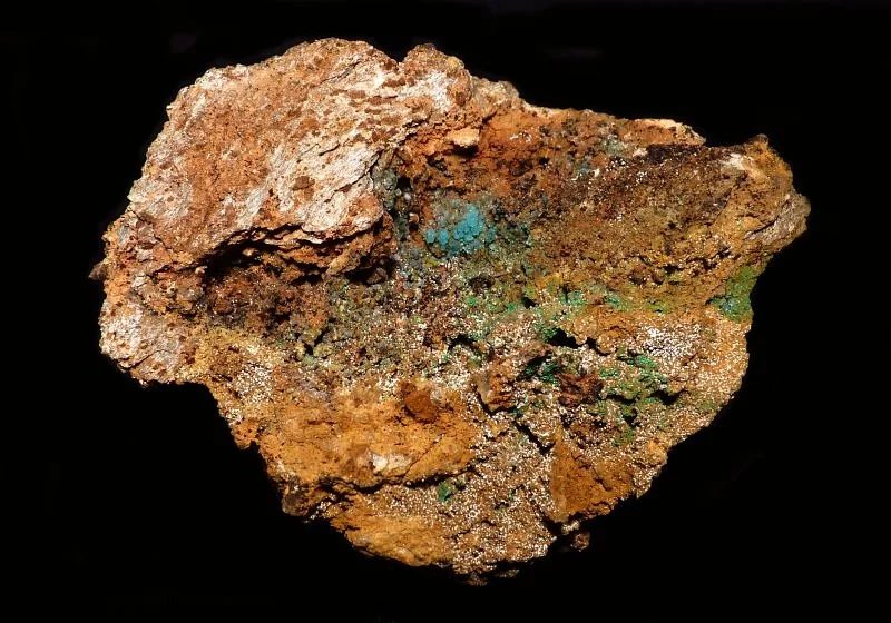 Alumogel, Dundasite, Malachite